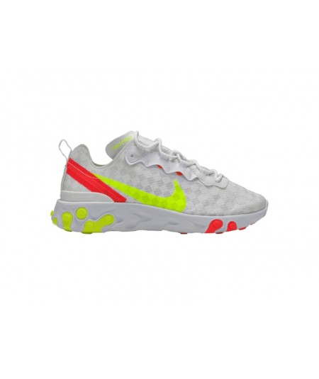 Nike React Element 55 "Checkered White Crimson Volt"