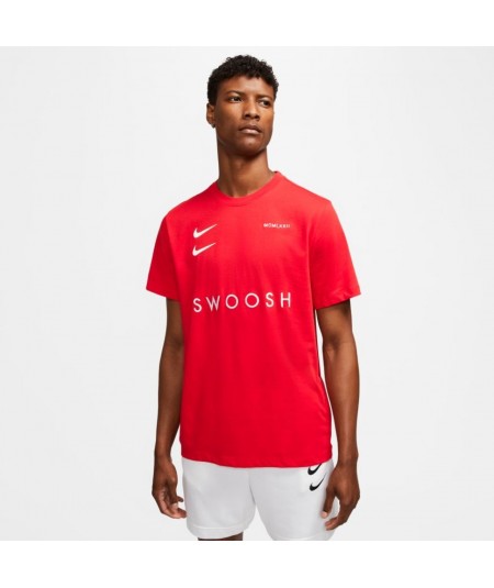 Nike T SHIRT HOMME BLANC/ROUGE 