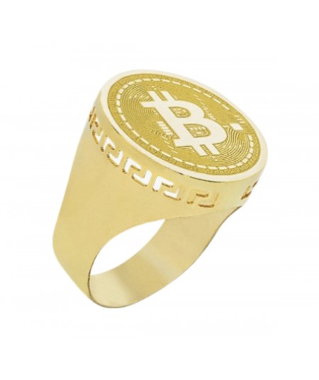 Bague  BitCoin Chevalière en Or