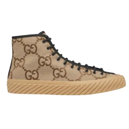 BASKETS GUCCI MONTANTES À MOTIF GG MAXI