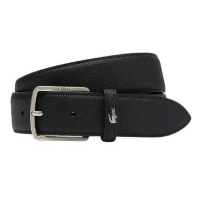 Ceinture Lacoste Men's Classic en toile effet petit piqué