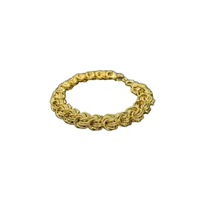 Bracelet Or 18K  Macaron Lisse