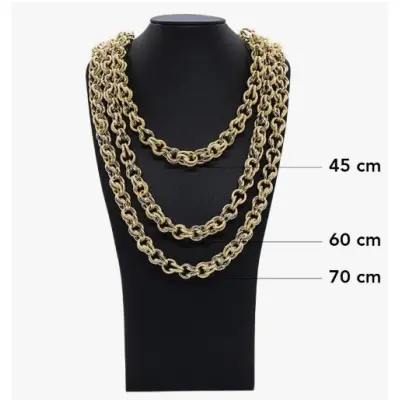 copy of Chaine En Or Double Olive Lisse Sablée