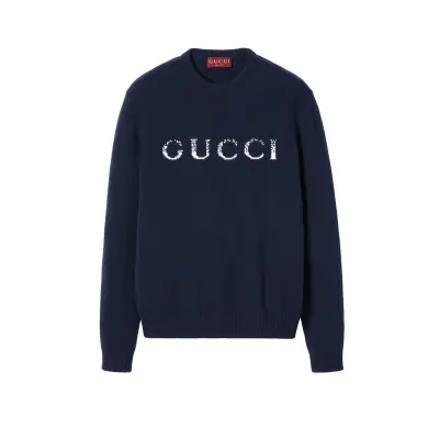 Pull en laine avec Gucci en intarsia